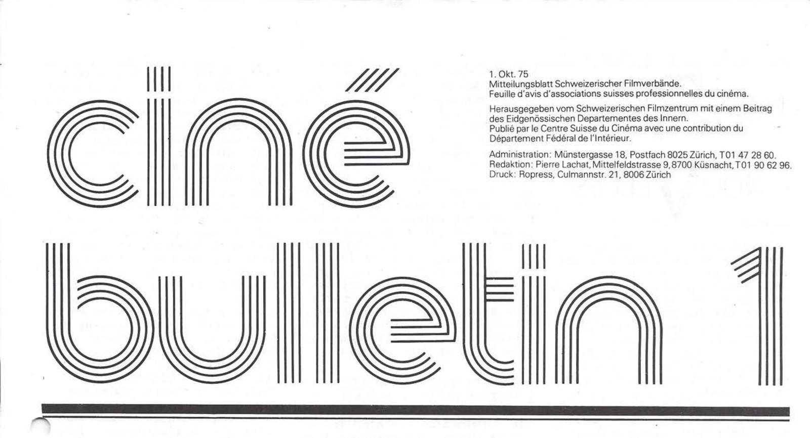 Cinébulletin 1975-2025